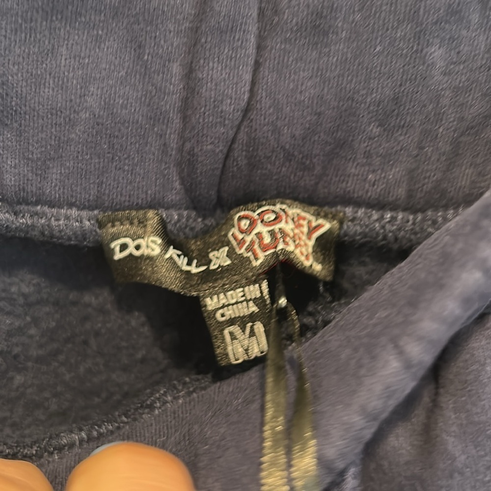 Looney Tunes Dolls Kill Gangs all here graphic Navy Sweatshirt & mini skirt Set - Picture 3 of 9